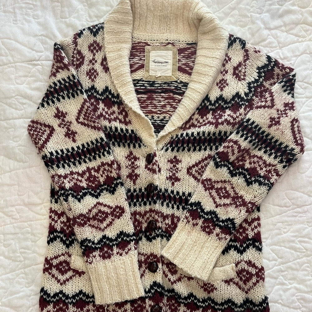 Vintage Rustic Cardigan size Small